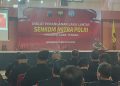 Ratusan Anggota Senkom Mitra Polri Menerima Materi Penanganan Lakalantas Dari Polda