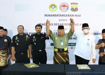 Persinas ASAD Dan Senkom Mitra Polri Tandatangani MoU Penguatan Disiplin Serta Sadar Kamtibmas