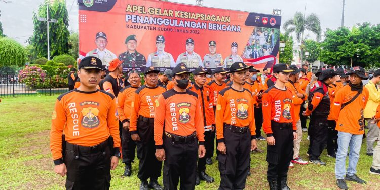 Senkom Mitra Polri Kudus Ikut  Apel Kesiap Siagaan Penanggulangan Bencana