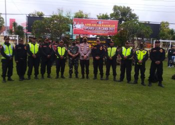 Senkom Mitra Polri Kabupaten Brebes Mengikuti Apel Gelar Pasukan Operasi Lilin Candi 2022