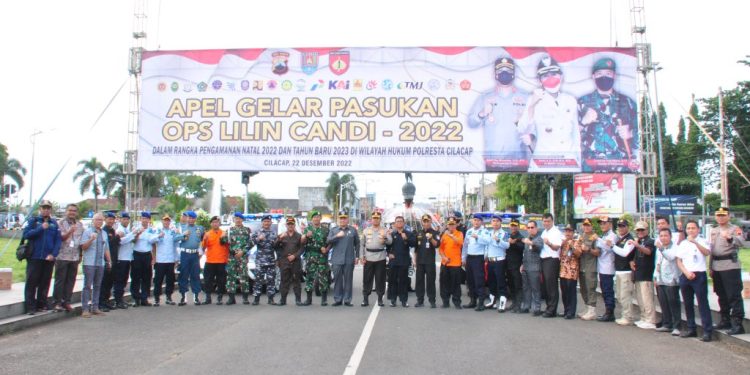 Apel Gelar Pasukan Polresta Cilacap Operasi Lilin Candi 2022