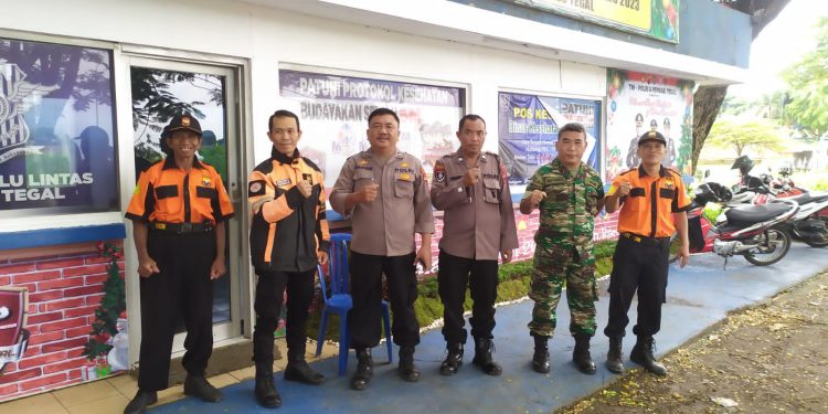 Senkom Mitra Polri Tegal Bersinergi Dengan TNI Polri Dan BPBD Dalam Pengamanan Nataru