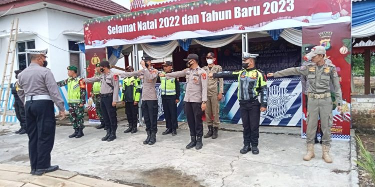 Senkom Mitra Polri Kab Way Kanan Berpartisipasi Dalam Pengamanan Nataru 2022