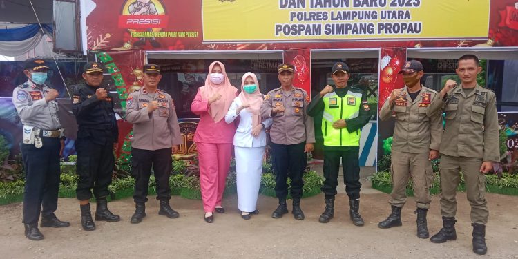 Senkom Mitra Polri Kab Lampung Utara Bergabung Dalam Pos PAM Nataru 2022