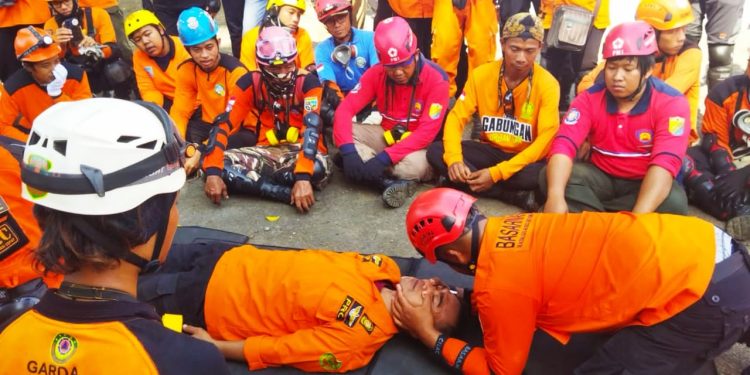 Senkom Rescue Banyumas Ikuti Latihan Gabungan Urban SAR Gabungan