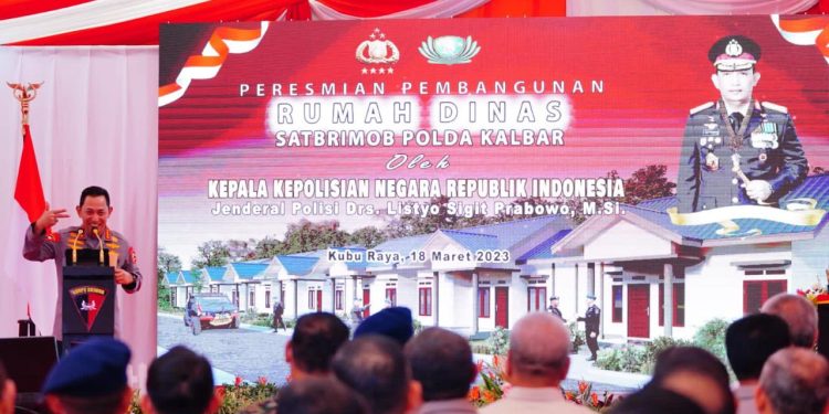 Kapolri Resmikan Pembangunan Asrama Brimob Polda Kalimantan Barat