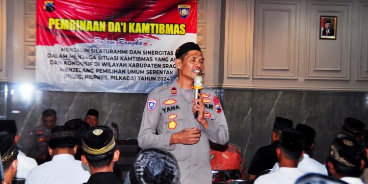Puluhan Personel Senkom Sragen Ikuti Pembinaan Da’i Kamtibmas