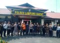 Polres Lampung Barat Laksanakan  Apel Gelar Pasukan Ops Mantap Brata Krakatau 2023-2024