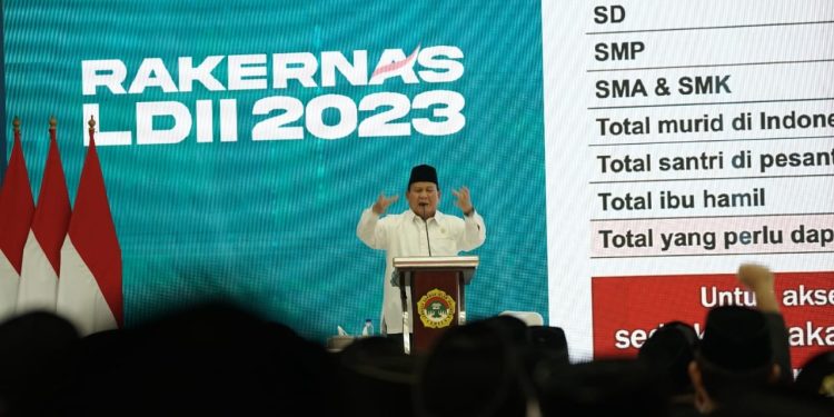 Menhan Prabowo di Rakernas LDII 2023 : Jangan Ada Stunting Lagi di Indonesia