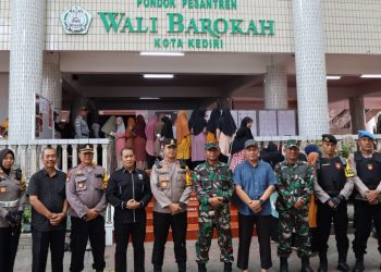 Pantau Pelaksanaan Pemilu, Dandim dan Kapolres Kota Kediri Kunjungi Ponpes Wali Barokah