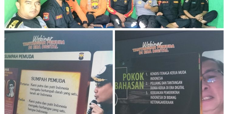 Senkom Mitra Polri Kab Lampung Barat Mengikuti Webinar Nasional Menghadapi Tantangan Pemuda di Era Digital