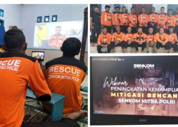 Kurangi Resiko Bencana, Senkom Mitra Polri Kab Lampung Barat Ikuti Webinar Mitigasi Bencana