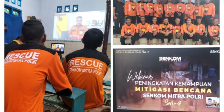 Kurangi Resiko Bencana, Senkom Mitra Polri Kab Lampung Barat Ikuti Webinar Mitigasi Bencana