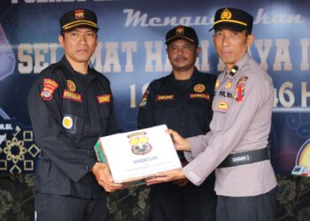 Senkom Mitra Polri Lampung Barat Peduli Petugas Pengamanan Mudik Lebaran