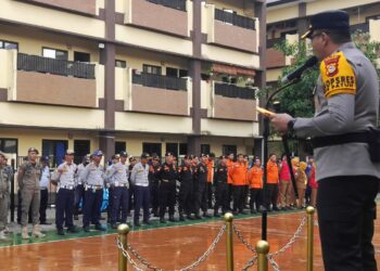 Senkom Mitra Polri Kabupaten Gowa mengikuti Apel Gelar Pasukan Patuh Pallawa- 2025