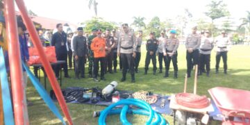 Apel Kesiapan Tanggap Darurat Bencana Hidrometeorologi Polres Lampung Barat Tahun 2025