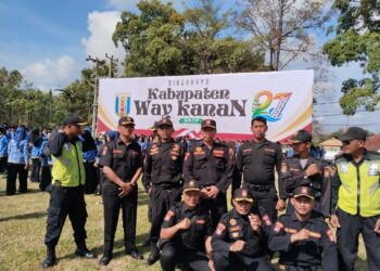 Senkom Mitra Polri Way Kanan Hadiri Upacara Peringatan HUT Kabupaten Way Kanan ke-27