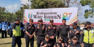 Senkom Mitra Polri Way Kanan Hadiri Upacara Peringatan HUT Kabupaten Way Kanan ke-27