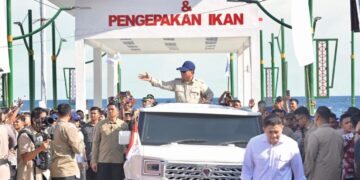 Presiden Prabowo Tinjau Shelter Sortir dan Pengepakan Ikan Kampung Nelayan Merah Putih di Gorontalo